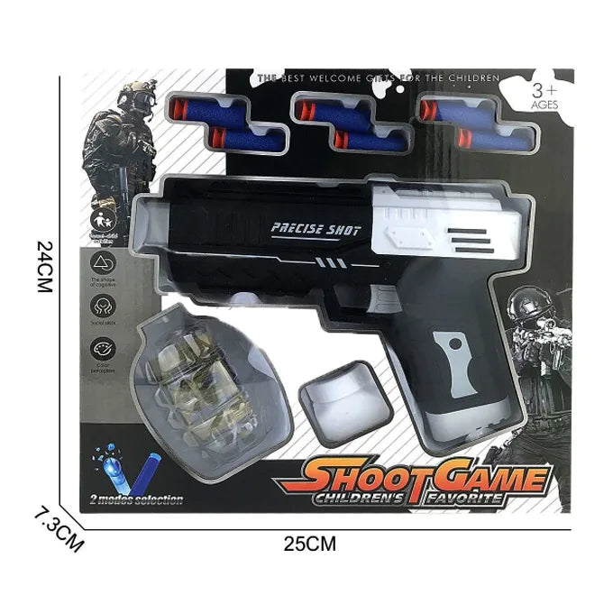 Precise Shot 2 in 1 Toy Gun - Nerf Gun &amp; Bubble Gun - Multi Color