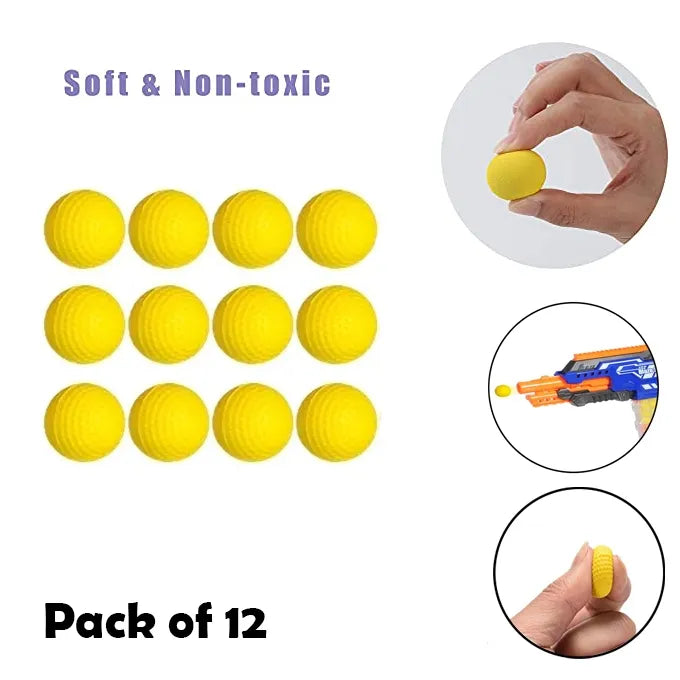 Soft Foam 3cm Balls Bullets 12 Pcs