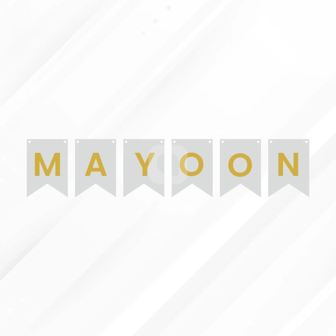 Mayoon Letter Bunting Banner Decoration Set