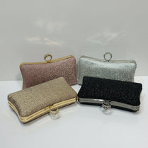 Luxury Shimmer Textured Clutch Bag for Women - Elegant Party & Evening Purse