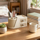 Cosmetic Storage Box Rotating Double Layer Shelf Pen Holder Desktop Organizer