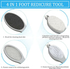 4 in 1 Pedicure Tool Callus Remover Brush – Complete Foot Care Solution