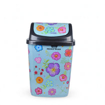 PrinceWare Dustbin Floral With Swing Lid - 13 Liters (Pack of 2)
