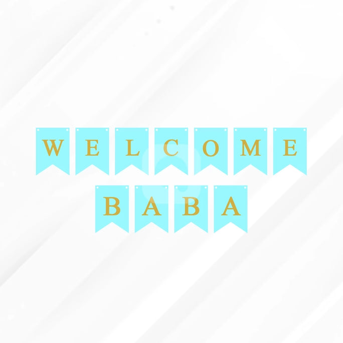 Welcome Baba Letter Bunting Banner Decoration Set