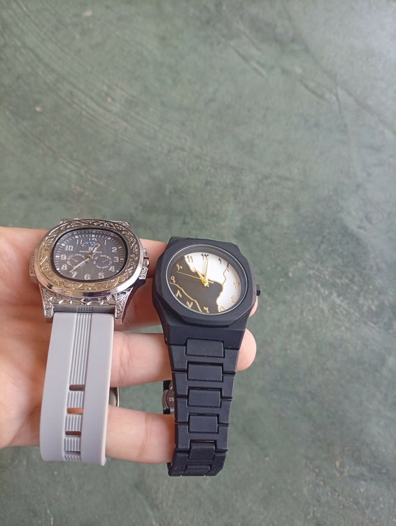 Mens 3 in 1 Gift Set 2 Watches and Leather Wallet