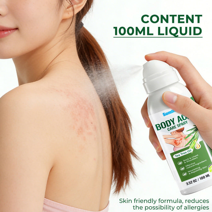 Sumifun Body Acne Care Spray 100ml | Tea Tree Body Spray | Back, Chest & Shoulder Skin Care Spray | Daily Body Care Formula