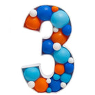 Number 3 Mosaic Balloon Decoration Frame