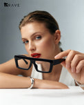 Urban Edge Rectangle Eyeglasses – Black