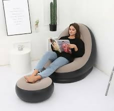 inflatable sofa with foot rest