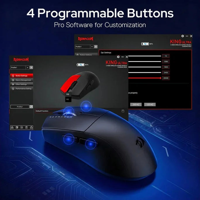 Redragon M999 King Ultra Tri-Mode Wireless Gaming Mouse