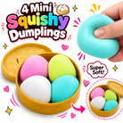 04 Pcs in 1 Boxs Squeeze Toys Box Dumpling Squishy Rising Stress Ball | Soft Desk Stress Relief for Office Home Relaxation