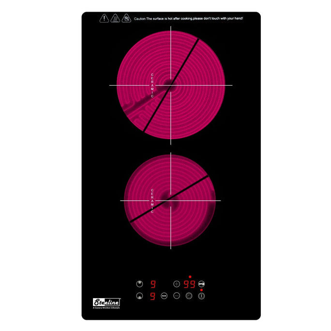 Steeline SL30-2001 2 Burner Built-In Ceramic Hob
