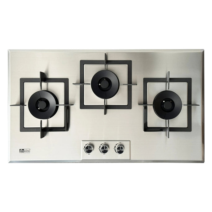 Steeline SL90-306S 3 Burner Stainless Steel Built-In Hob