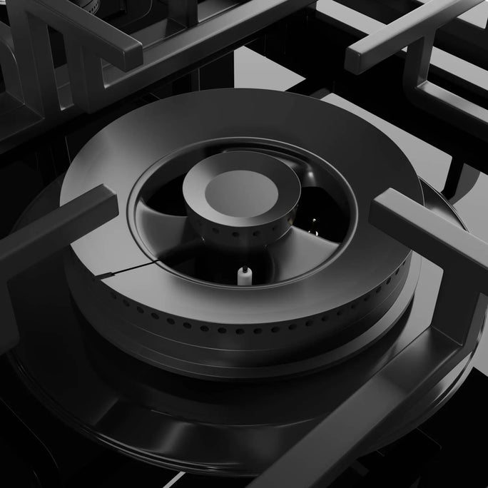 Title: Steeline SL90-401G 4 Burner Tempered Glass Built-In Hob