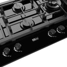 Title: Steeline SL90-401G 4 Burner Tempered Glass Built-In Hob