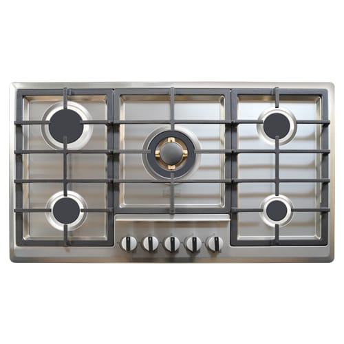 Steeline SL90-504S 5 Burner Stainless Steel Built-In Hob