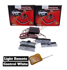 4 LED Strobe Light Kit Remote Control White Light 16 Flash Modes Universal Car Bike Decorative Flash Light