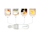 Infant Baby Silica Gel Bottle With A Spoon Newborn Baby Food Supplement Rice Cereal Bottles Milk Feeder