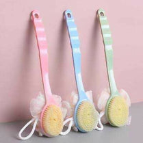 2 In 1 Back Scrubber Bath Long Handle Scrubbing Brush