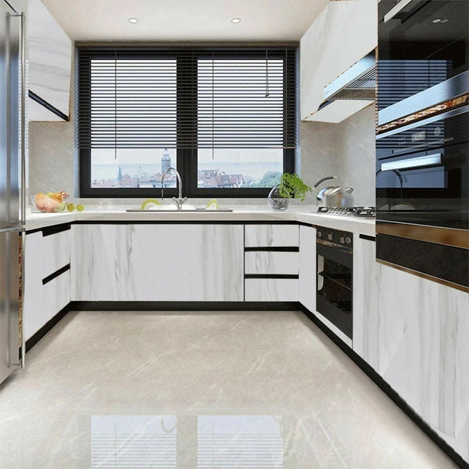 60CMx2M Wall Paper Waterproof Heat Resistant Self Adhesive Anti Oil Kitchen Wallpaper Marble Sheet For Kitchen
