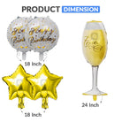 5 Pcs Wine Glass Theme Foil Balloon Set – Kids Birthday Party Decoration