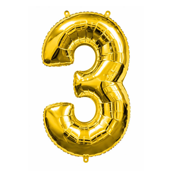 Number 3 Foil Balloon 40" Inches