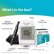 Accu-Chek Instant S Blood Glucose Monitor Kit with 10 Test Strips