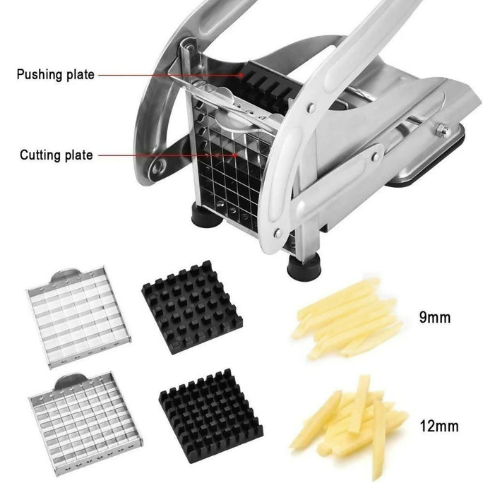 Potato Chips Making Machine Stainless Steel French Fry Potato Cutter Slicer Chipper Cucumber Slice Cut Kitchen Gadgets