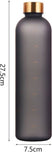 650ml Water Bottles For Girls Frosted Motivational Water Bottle With Time Marker Leakproof Outdoor Fitness Sport Drinking Bottle