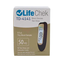 LifeChek Blood Glucose Test Strips – Pack of 50 (for TD-4141 Meters)