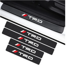4 PCS Car Styling TRD Emblem Car Door Sill Protector 3D Carbon Fiber Scuff Protective Door Sill Cover Panel Sticker, Car Stickers, Stickers for Car