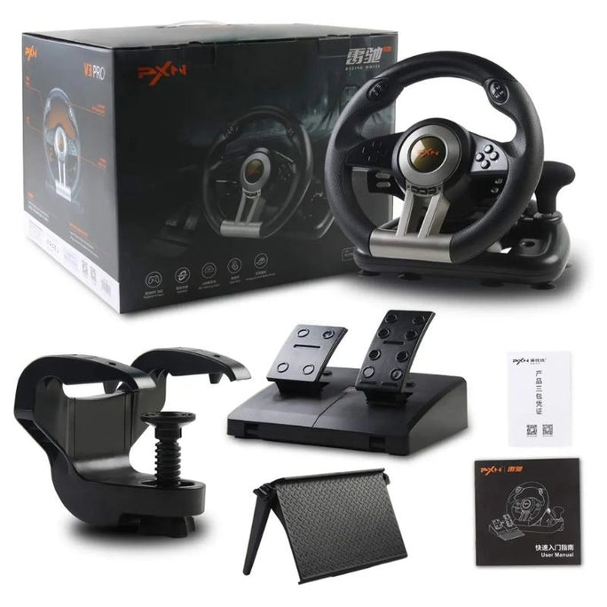 PXN V3 Pro 180° Competition Racing Steering Wheel with Pedal