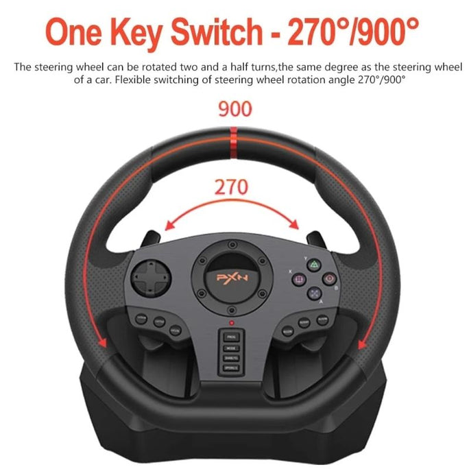 PXN V900 Gaming Steering Wheel With Pedals & Joystick