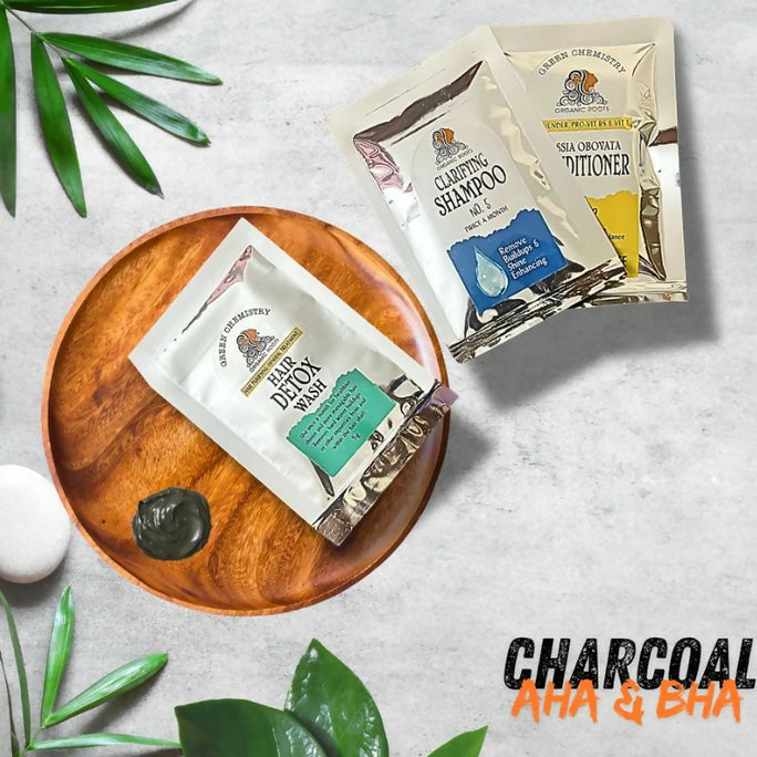 Organic Roots Detox Wash Mineral Treatment | AHA + BHA + Charcoal | 10g