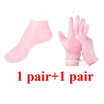 1 Set Silicone Moisturizing Socks Gloves Set Foot Skin Anti Cracking
