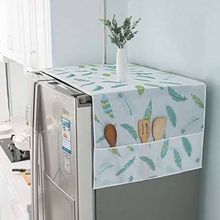 Refrigerator Cover Top Dust proof Windscreen Covers for Top Decorative Fridge Cover for Washing Machines Dryers for Friends Neighbors Random Design