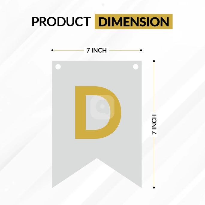 Dholki Letter Bunting Banner Decoration Set