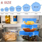6Pcs Universal Food Silicone Cover Silicone Stretch Lids For Cookware Reusable Stretch Lids Silicone Lid Covers Silicone Lids