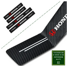 4Pcs Car Door Sill Protector, Scuff Plate Carbon Fiber Threshold Stickers, Protect Door Anti Scratch for Cars (HONDA)