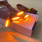 GMC Style LED Grille Lights 4 Piece Set – Amber Front Grill Marker Lights for Car & Pickup
