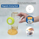 6-in-1 Travel Baby Bottle Washer Kit with Liquid Silicone Brushes