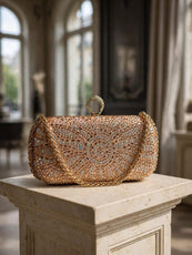 Milli Legacy Luxury Crystal Embellished Evening Clutch Bag