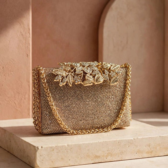 Milli Legacy Crystal Clutch Luxury Bridal Evening Bag