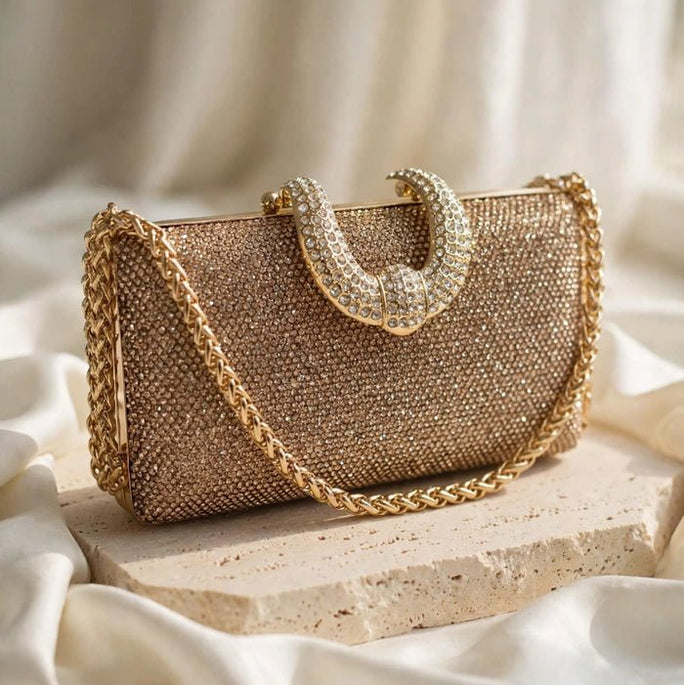 Milli Legacy Crystal Clutch Luxury Bridal Evening Bag