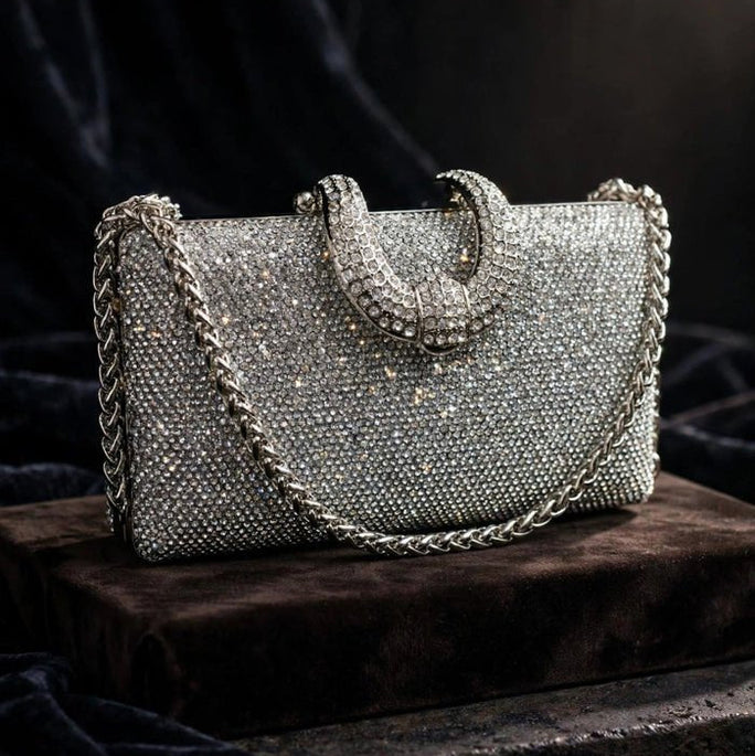 Milli Legacy Crystal Clutch Luxury Bridal Evening Bag