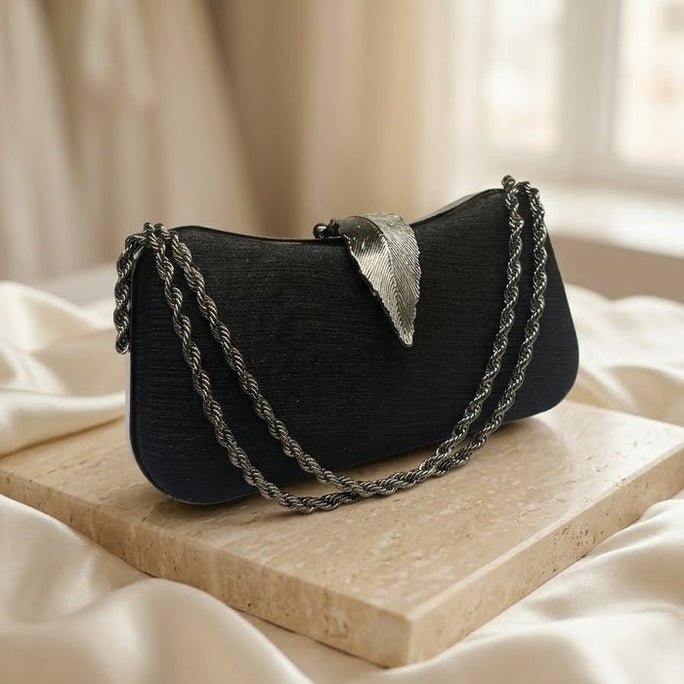 Milli Legacy Chic Rose Gold Shimmer Evening Clutch