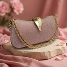 Milli Legacy Chic Rose Gold Shimmer Evening Clutch