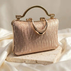 Milli Legacy Glamorous Rose Textured Evening Clutch