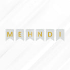 Mehndi Letter Bunting Banner Decoration Set