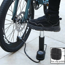 High Pressure Foot Air Pump with Gauge Heavy-Duty Foot Bike Pump for Bicycle Ball Scooter Car Inflatable Toys Mini Pump